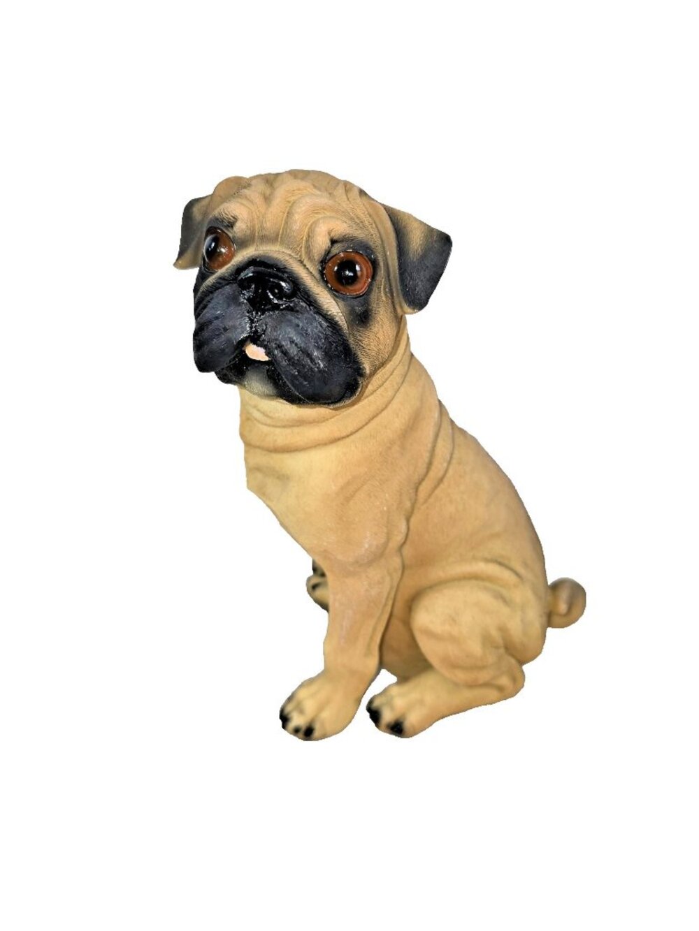 Pug Dog Figurine Realistic Resin